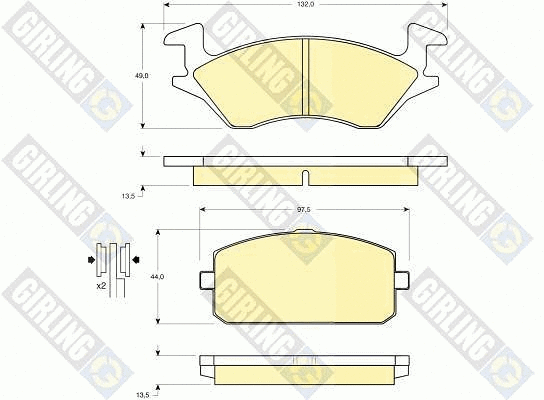 Brake Pad Set, disc brake (6107699)