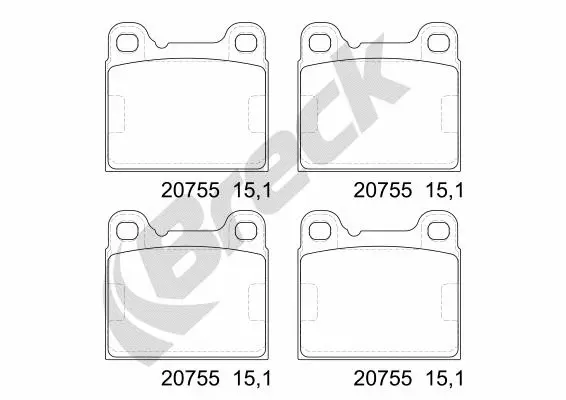 Brake Pad Set, disc brake (20755 00 704 00)