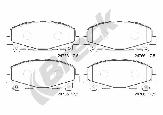 Brake Pad Set, disc brake (24766 00 701 00)