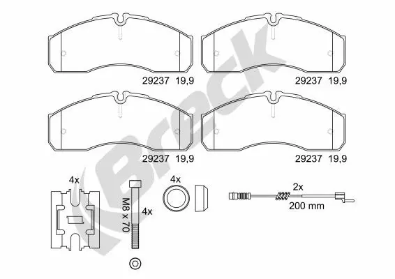 Brake Pad Set, disc brake (29237 00 703 10)