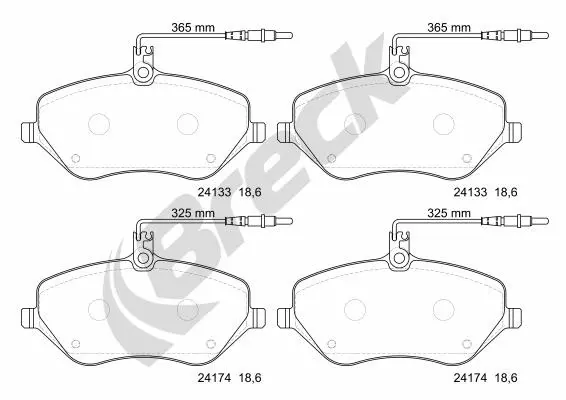 Brake Pad Set, disc brake (24133 00 701 10)