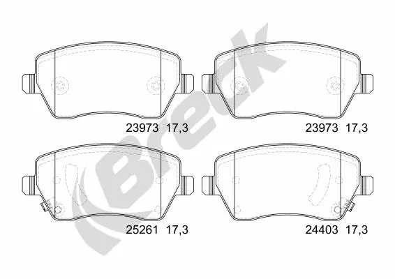 Brake Pad Set, disc brake (24403 00 702 00)