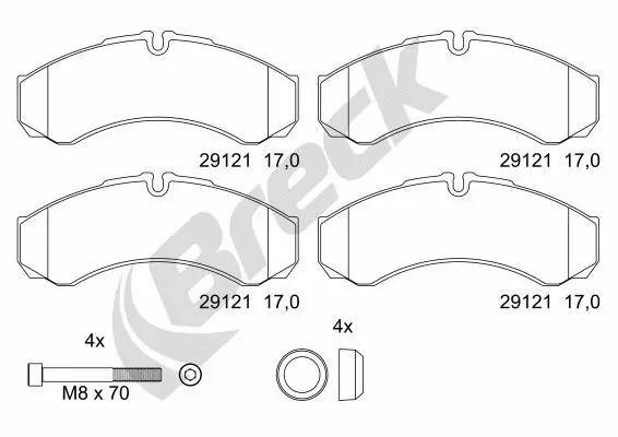 Brake Pad Set, disc brake (29121 00 703 00)