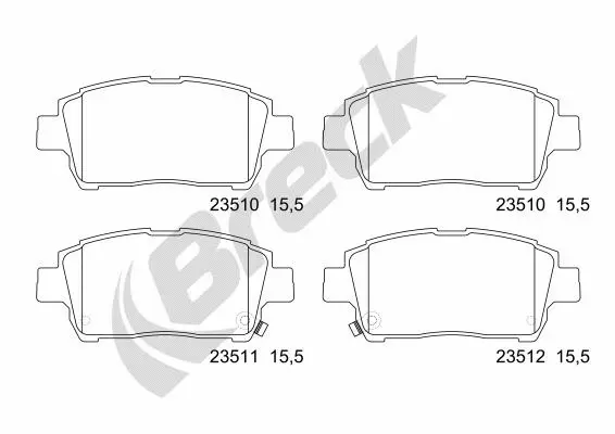 Brake Pad Set, disc brake (23510 00 702 10)