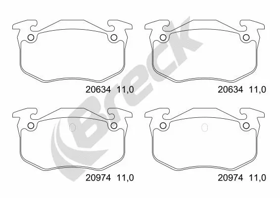 Brake Pad Set, disc brake (20973 00 704 00)