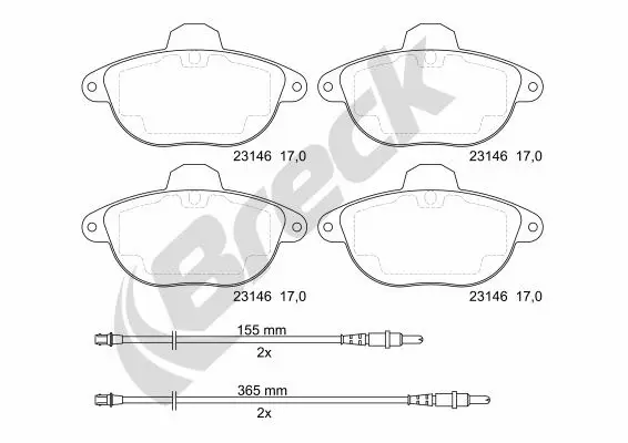 Brake Pad Set, disc brake (23146 00 501 10)