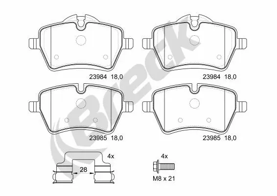 Brake Pad Set, disc brake (23984 00 701 00)