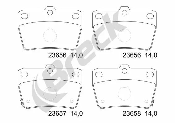 Brake Pad Set, disc brake (23656 00 702 10)