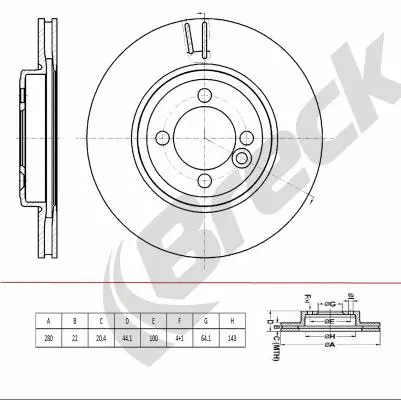 Brake Disc (BR 438 VH100)