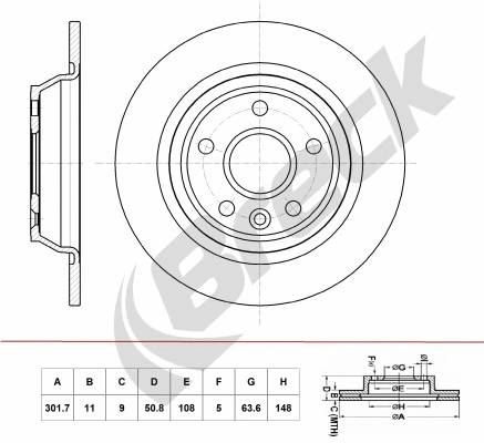 Brake Disc (BR 059 SA100)