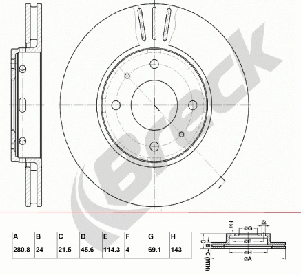Brake Disc (BR 331 VA100)