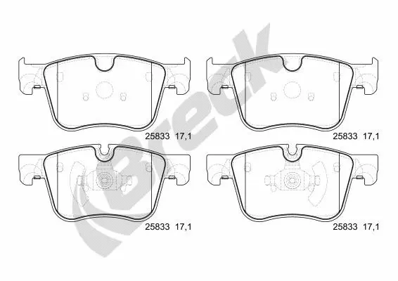 Brake Pad Set, disc brake (25834 00 701 00)