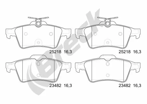 Brake Pad Set, disc brake (25218 00 702 00)