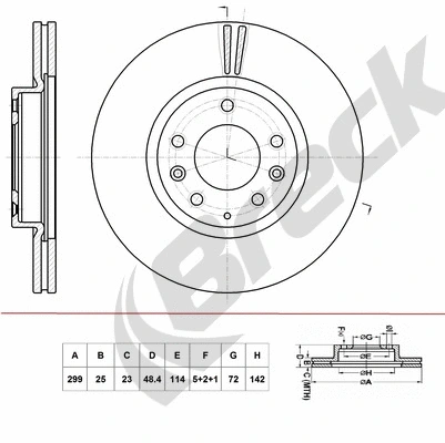 Brake Disc (BR 434 VA100)