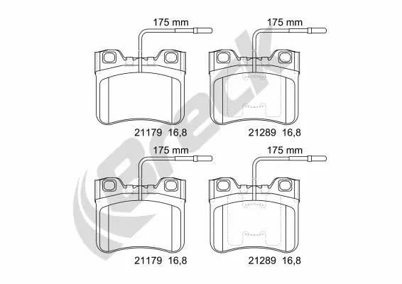 Brake Pad Set, disc brake (21179 00 702 10)