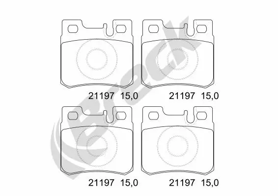 Brake Pad Set, disc brake (21197 00 704 20)