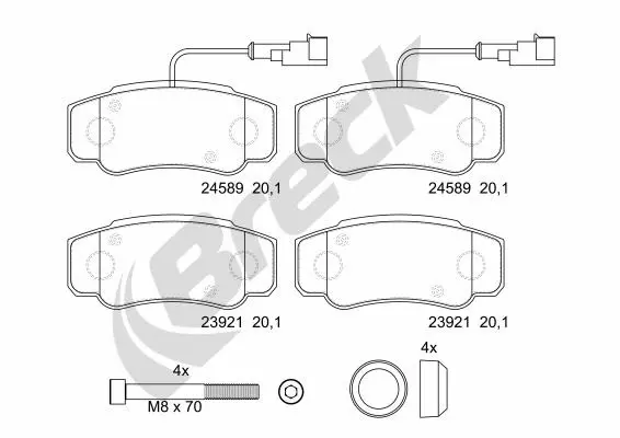 Brake Pad Set, disc brake (23921 00 703 10)