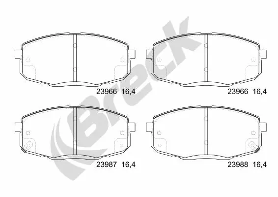 Brake Pad Set, disc brake (23966 00 701 10)