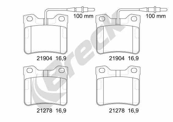 Brake Pad Set, disc brake (21904 00 701 10)