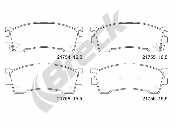 Brake Pad Set, disc brake (21755 00 701 10)