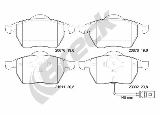 Brake Pad Set, disc brake (23392 00 701 10)