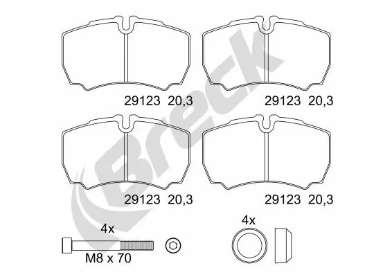 Brake Pad Set, disc brake (29123 00 703 00)