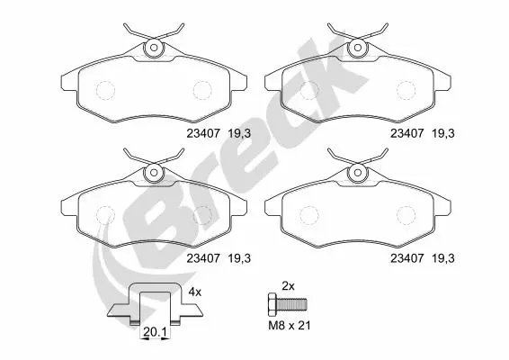 Brake Pad Set, disc brake (23407 00 702 00)