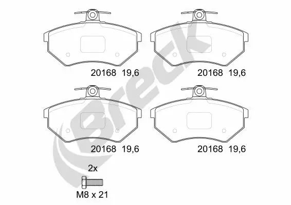 Brake Pad Set, disc brake (20168 10 701 00)