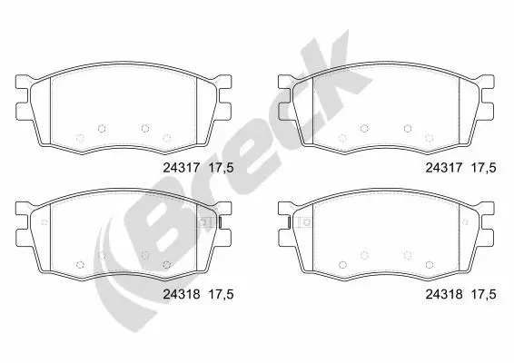 Brake Pad Set, disc brake (24317 00 702 00)