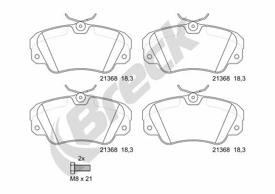 Brake Pad Set, disc brake (21368 00 701 00)