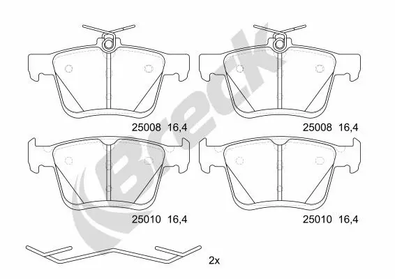 Brake Pad Set, disc brake (25008 00 704 00)