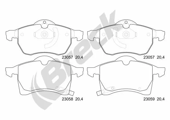Brake Pad Set, disc brake (23057 00 701 10)