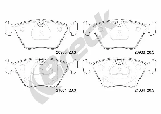Brake Pad Set, disc brake (20968 10 701 00)