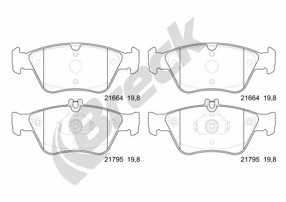 Brake Pad Set, disc brake (21664 00 701 20)