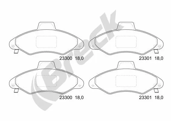 Brake Pad Set, disc brake (23300 00 702 10)