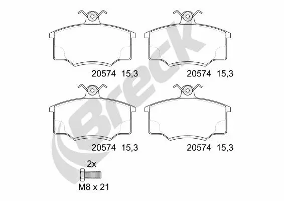 Brake Pad Set, disc brake (20574 00 701 00)