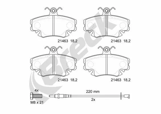 Brake Pad Set, disc brake (21463 00 702 10)