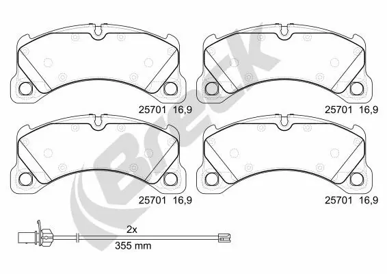 Brake Pad Set, disc brake (25701 00 553 00)
