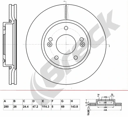 Brake Disc (BR 356 VA100)