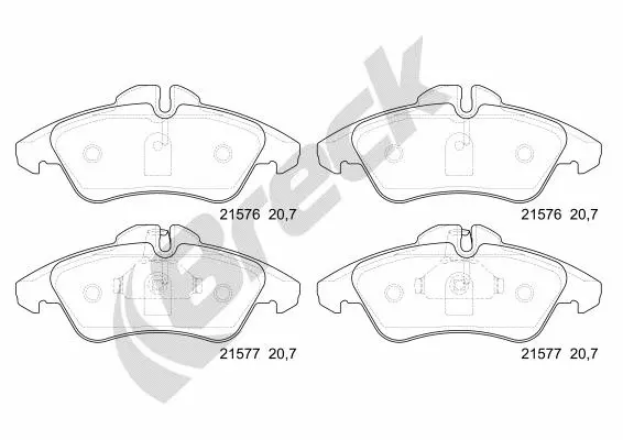 Brake Pad Set, disc brake (21576 00 703 10)