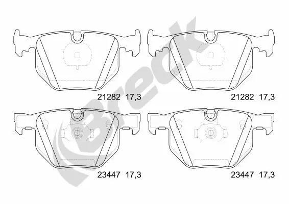 Brake Pad Set, disc brake (23447 00 554 00)
