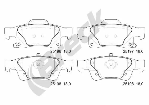 Brake Pad Set, disc brake (25196 00 554 00)