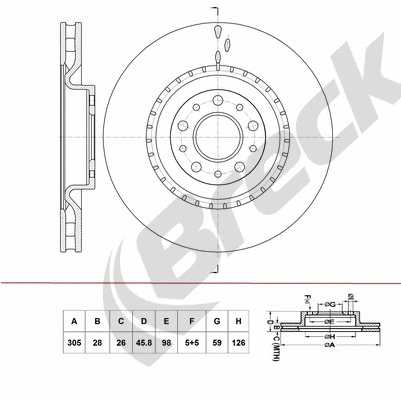 Brake Disc (BR 435 VA100)