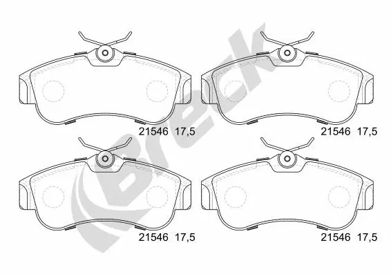 Brake Pad Set, disc brake (21546 00 701 00)