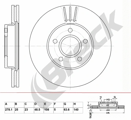 Brake Disc (BR 345 VA100)