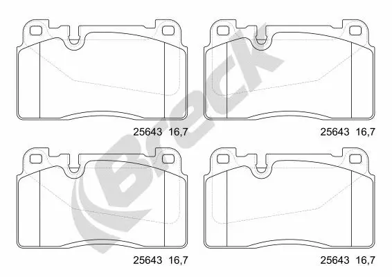 Brake Pad Set, disc brake (25643 00 551 00)