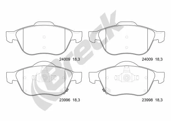 Brake Pad Set, disc brake (23996 00 701 00)