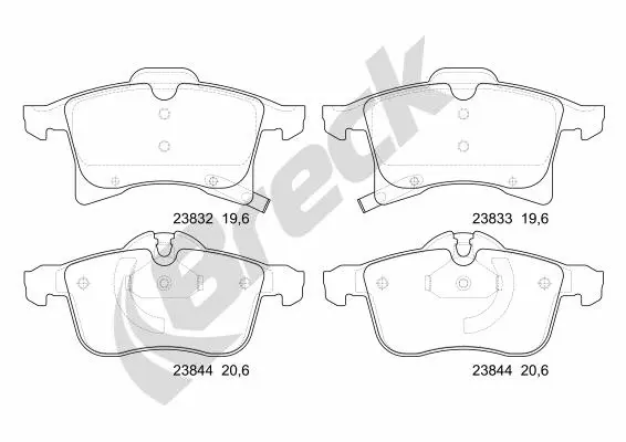 Brake Pad Set, disc brake (23832 00 702 10)