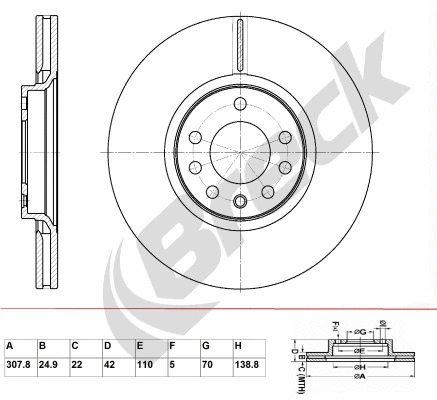Brake Disc (BR 339 VA100)