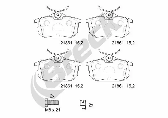 Brake Pad Set, disc brake (21861 00 704 10)